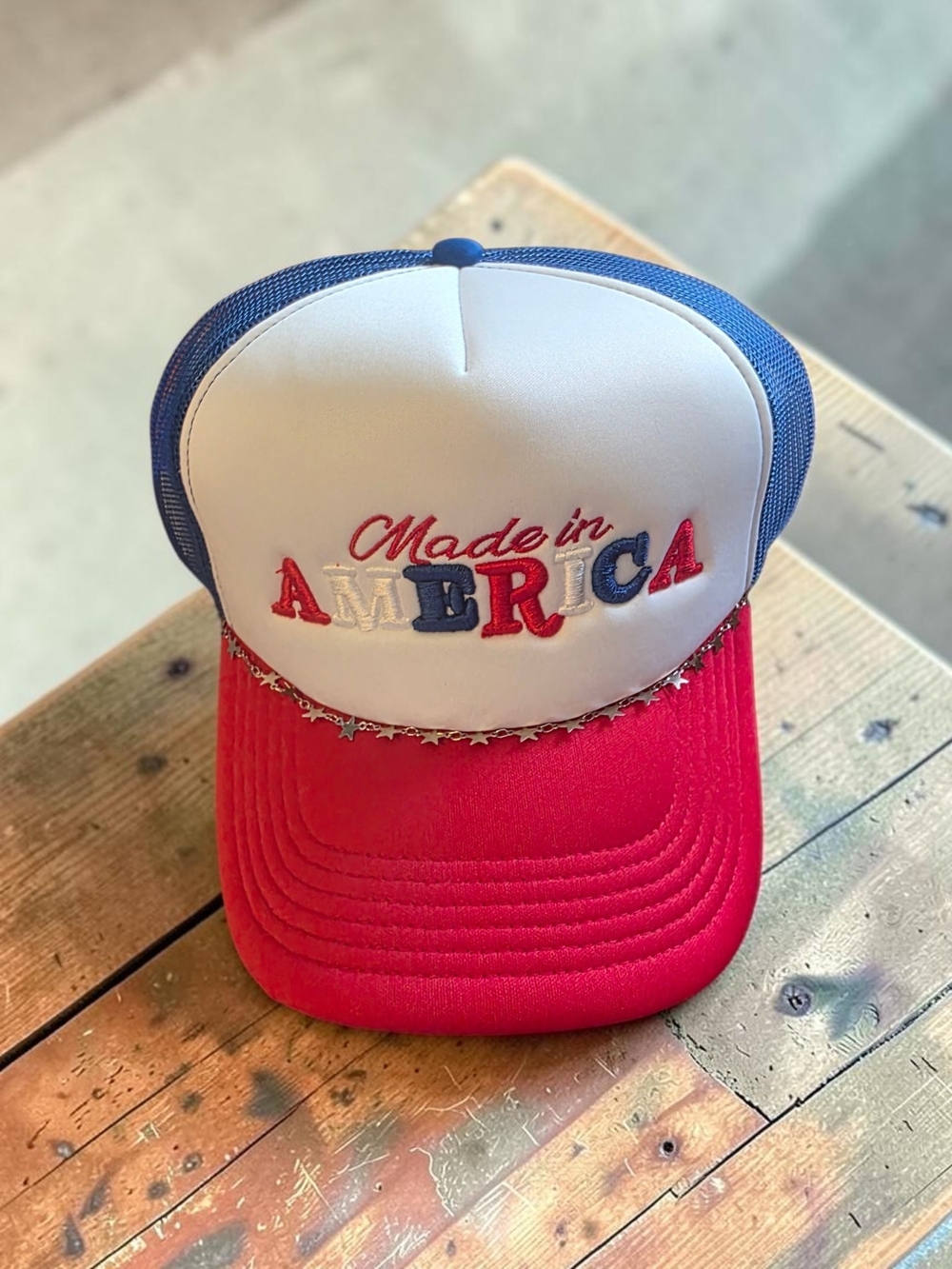Made in America Kids Trucker Hat - Red, White & Blue